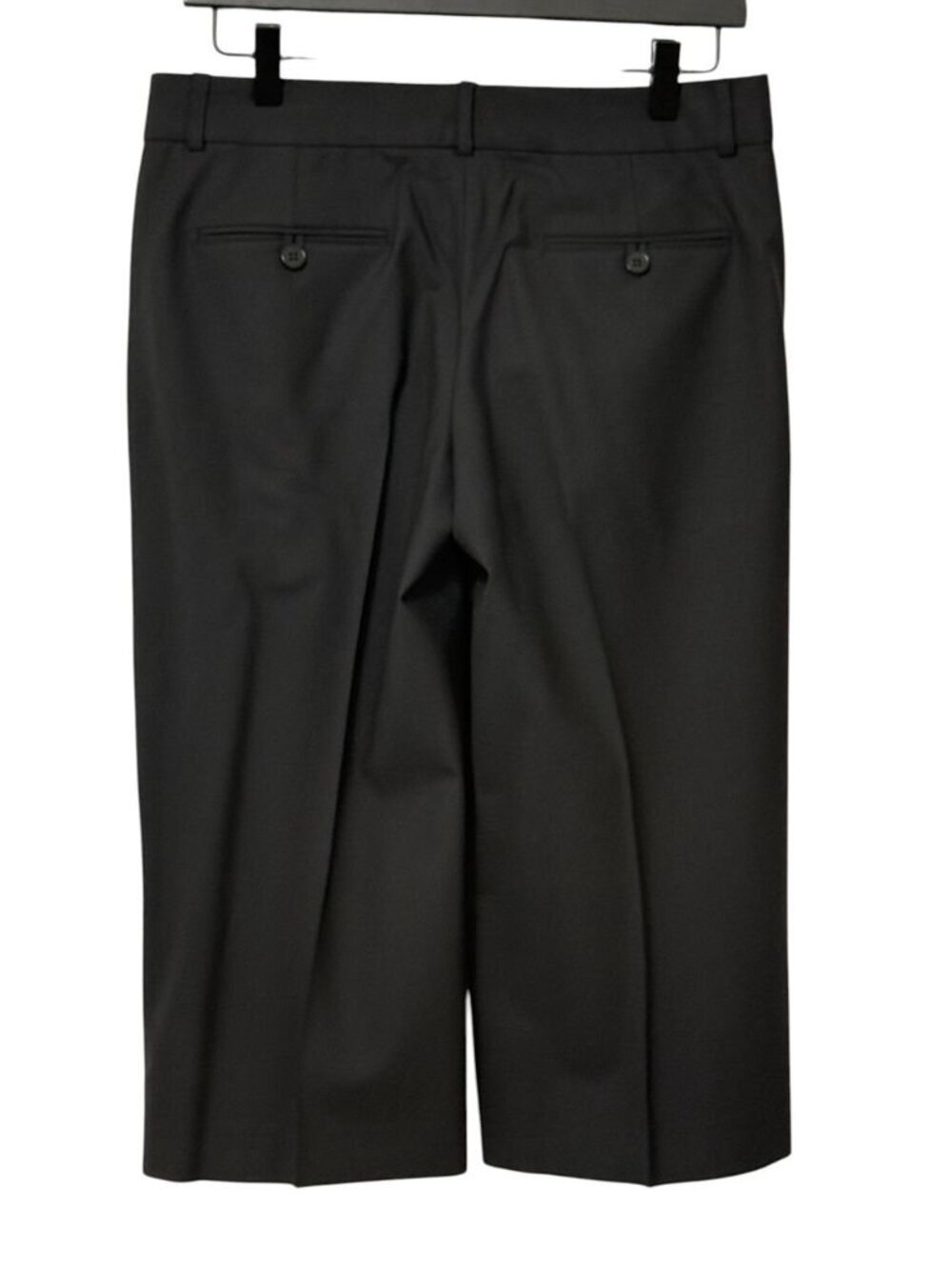 Theory Women's Black Gellar Capri Trousers Pants Wool Stretch Minimalist Size 4 - Picture 4 of 10
